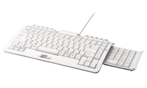 Arch Type Computer Keyboard with Retractable Keypad