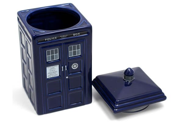 Doctor Who TARDIS Cookie Jar Ceramic 10-inch - BBC Collectible Police Box Storage