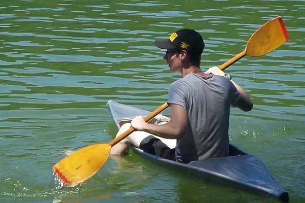 Homemade Canoe Built with Duct Tape and PVC Pipes