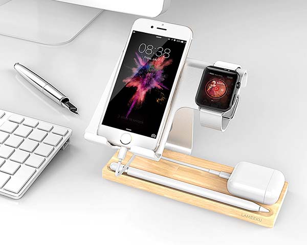 IPhone Dock Airpods Dock for IPhone IPad  IPhone Docking Station Wooden Dock IPhone Dock Apple Docking Station IPhone Charging Station