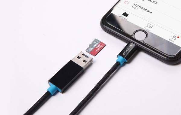 The Lightning Cable with microSD Card Reader