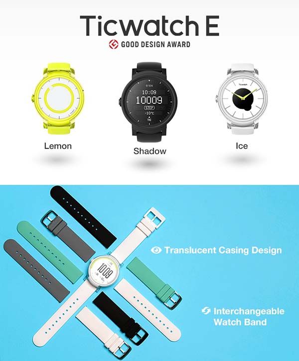 Ticwatch S and E Smartwatches with Fitness Tracker and GPS