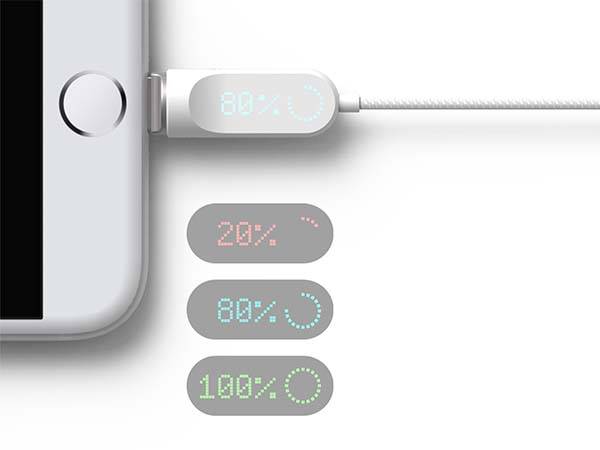 The Checkn Lightning Cable with LED Display