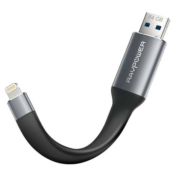 RAVPower Lightning Cable Serves as iOS USB Flash Drive