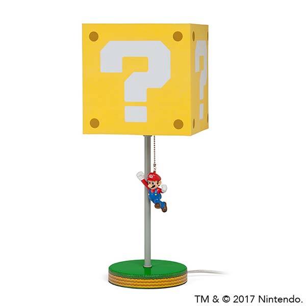 Jumping Super Mario Question Block Desk Lamp