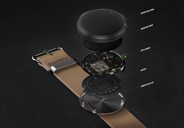 2017 Pebble Watch with a Unique Side Switch