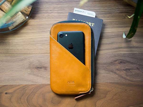 Alto Handmade Leather Travel Wallet for iPhone X, iPhone 8/8 Plus and More