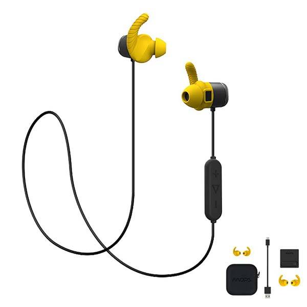 MOPS Wireless Sport Earbuds with Fitness Tracker, Heart Rate Monitor and 8GB Memory
