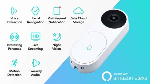 Belle A.I Powered Smart WiFi Doorbell with Security Camera