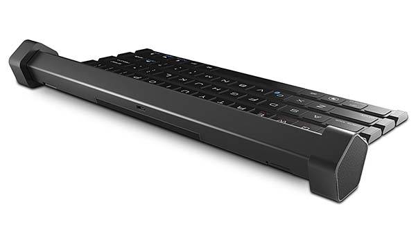 Glosse Rollable Wireless Keyboard with Bluetooth Speaker