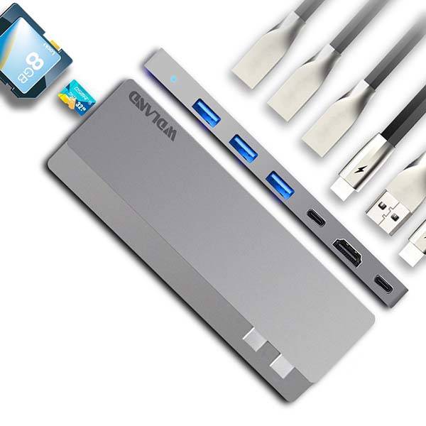 8-In-1 Aluminum USB-C Hub for MacBook Pro