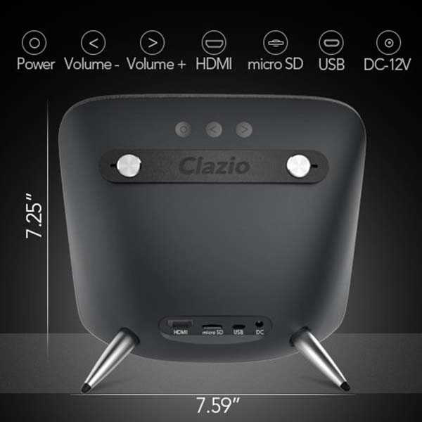 Clazio Touchscreen Smart Wireless Speaker with Amazon Alexa and Google Assistant