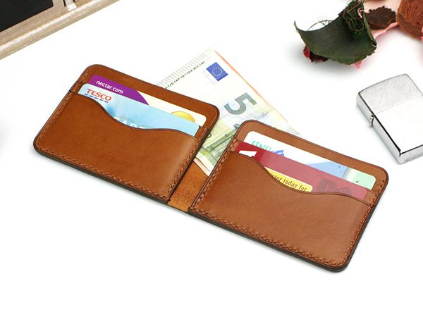 The Handmade Customizable Slim Bifold Leather Wallet