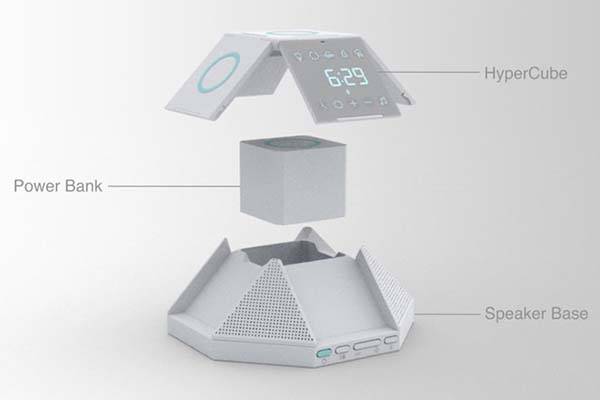 HyperCube Ultimate Wireless Charger with Bluetooth Speaker Base