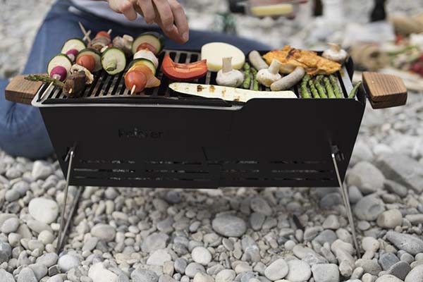 Knister Extendable Charcoal BBQ Grill Fits on Your Bicycle