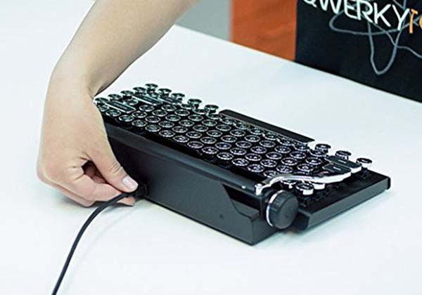 Qwerkywriter S Typewriter Inspired Retro Mechanical Wireless Keyboard