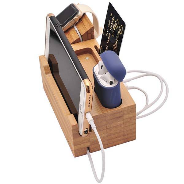 Bamboo All-In-One Charging Station for iPhone, AirPods and Apple Watch
