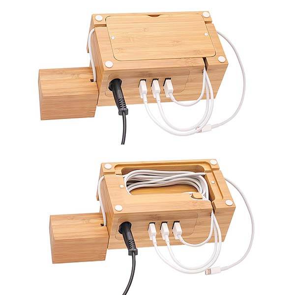 Bamboo All-In-One Charging Station for iPhone, AirPods and Apple Watch