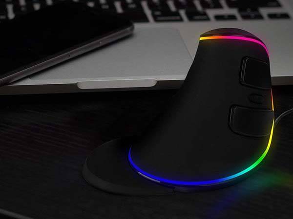 NPET V20 Vertical Mouse with 7 Programmable Buttons and Adjustable DPI