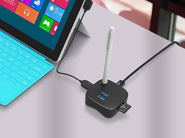 Mini Surface Pro USB dock with Ethernet Port and Memory Card Reader