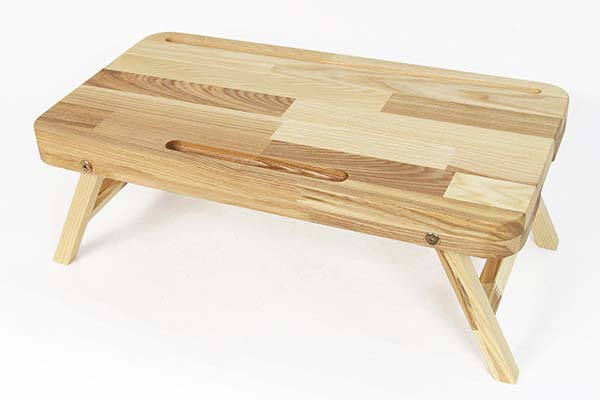 Handmade Foldable Wooden Lap Desk with Custom Grooves