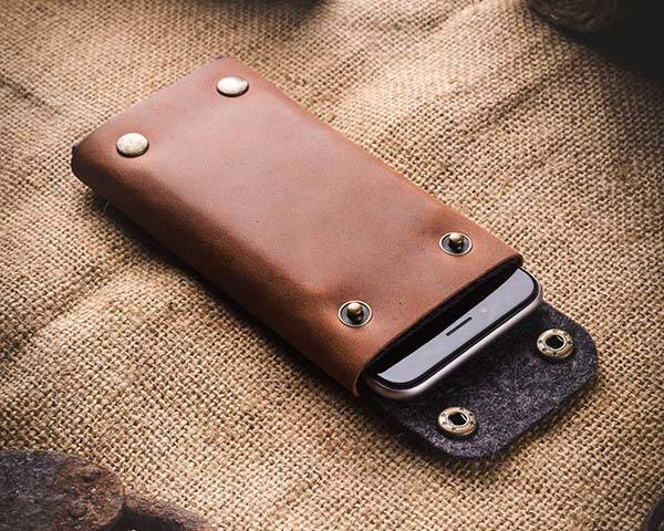 Handmade Minimalist Series Leather Wallet for iPhone XS/XS Max