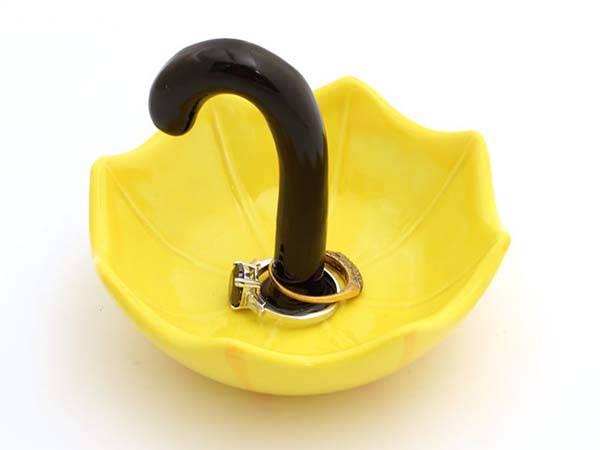 Handmade Yellow Umbrella Ring Holder Inspired by How I Met Your Mother