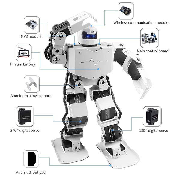 LewanSoul H3S 16DOF Biped Programmable Humanoid Robot