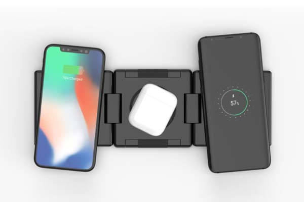 Unravel Portable Wireless Charging Station with USB-C PD Input