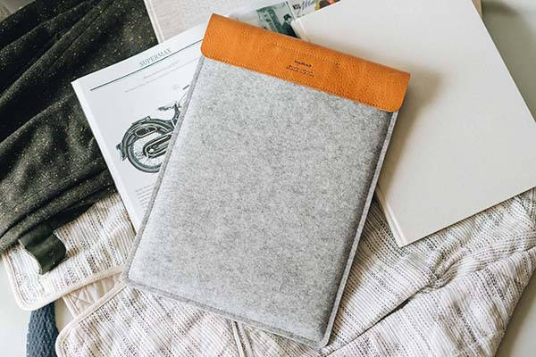 Courier Handmade 11-Inch iPad Pro Sleeve with An Extra Pocket and Apple Pencil Holder