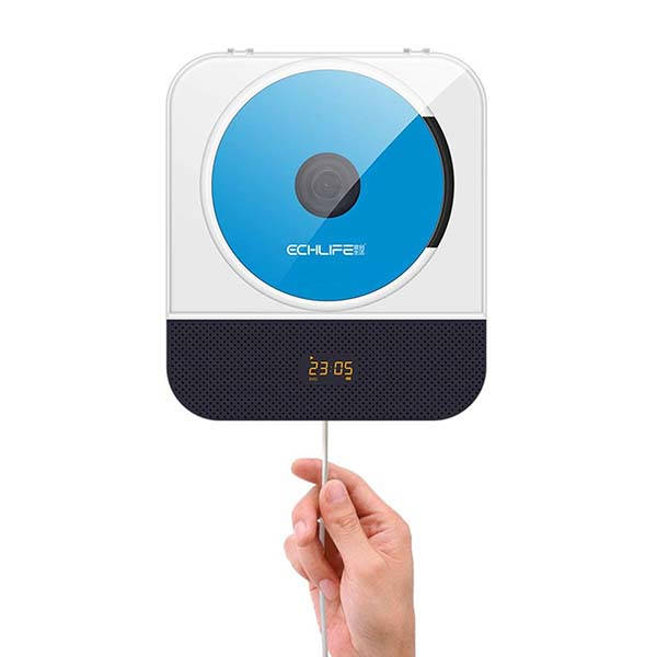 Echlife Portable Wall Mounted DVD Player With Bluetooth And 3000mAh 