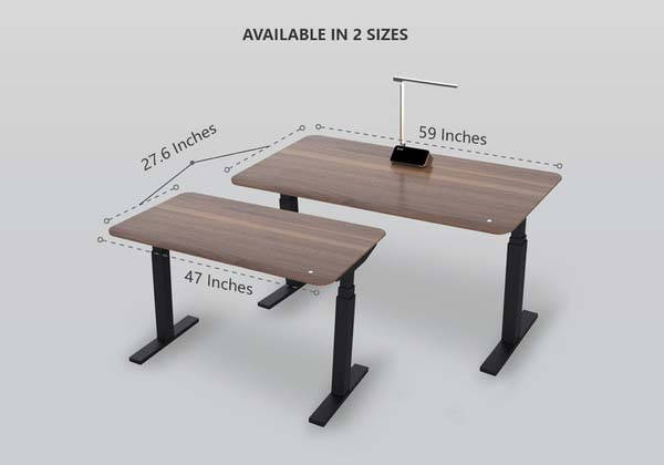 Magic Gesture-Controlled Standing Desk with LED Smart Lamp and Wireless Charging Pad
