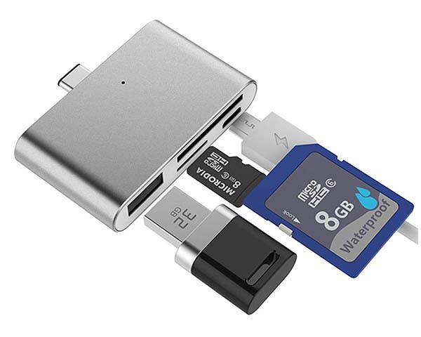 E Tronic Edge Mini USB-C Hub with Card Reader