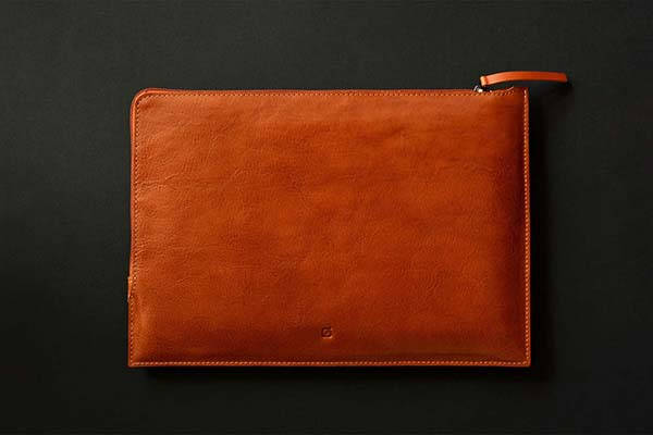 Handmade 11-Inch/ 12.9-Inch iPad Pro Leather Sleeve with Apple Pencil Slot