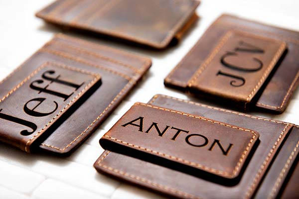 Handmade Personalized Leather Money Clip