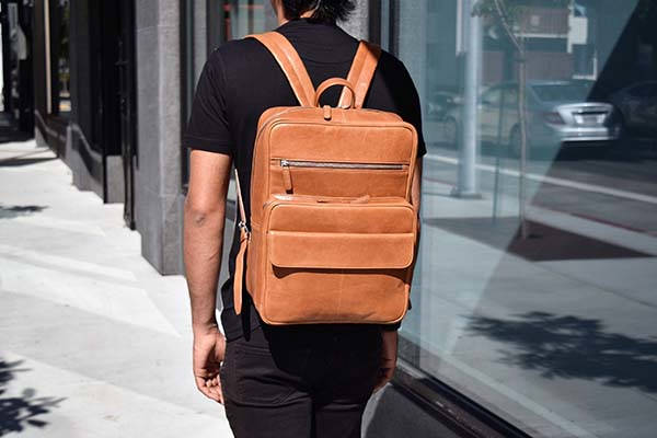 Handmade Personalized Unisex Leather Laptop Backpack
