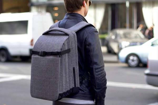 Pleatpack Expandable Tech Backpack with External USB Port
