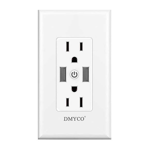 Dmyco WiFi Smart Wall Outlet Compatible Amazon Alexa, Google Assistant and IFTTT