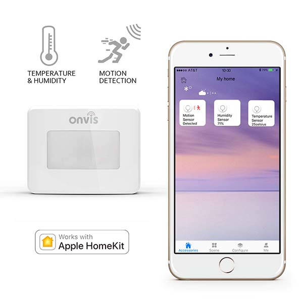 Onvis HomeKit Smart Motion Sensor with Hygrometer and Thermometer