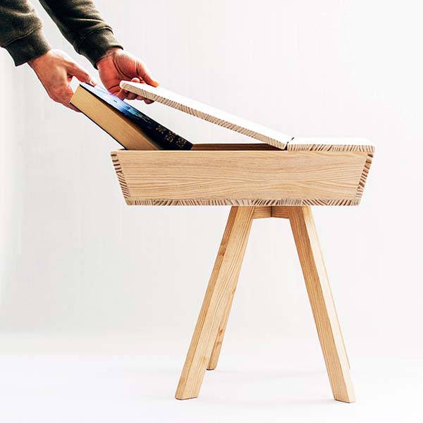 Handmade Minimalistic Modern Wooden Bedside Table