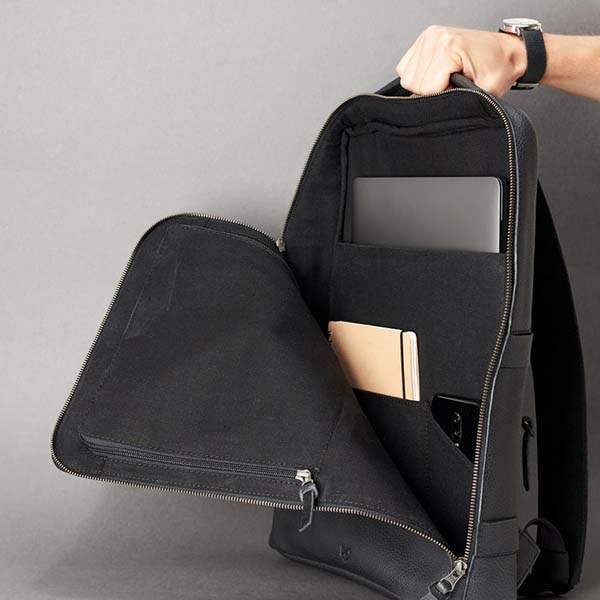 Saola Handmade Personalized Leather Tech Backpack
