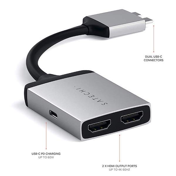 Satechi Aluminum USB-C HDMI Adapter with Power Delivery