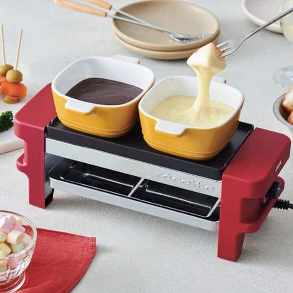 Combined Raclette Melter and Fondue Maker