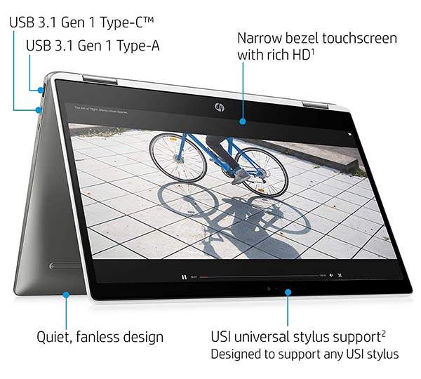 HP X360 Convertible Touchscreen Chromebook