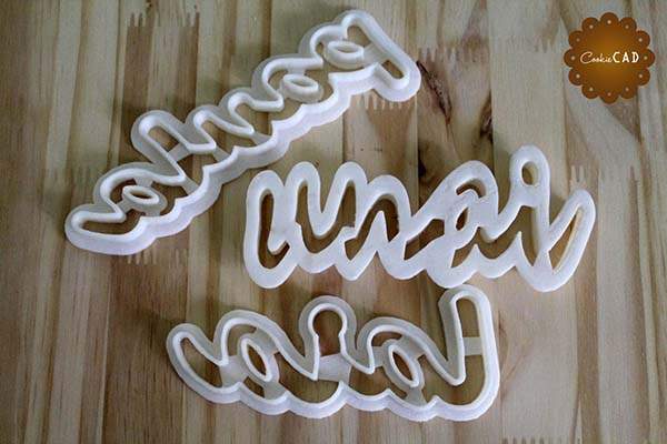 3D Printed Personalized Cookie Cutter with Your Name