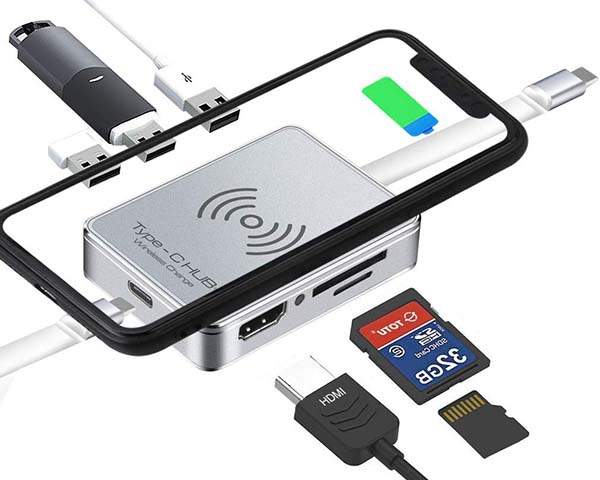 Bosican 8-In-1 USB-C Hub with Wireless Charger