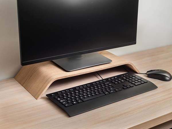 Handmade Minimal Wooden Monitor Stand for iMac, Display and More