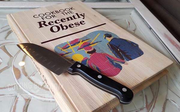 CookBook Handmade Book-Shaped Customizable Cutting Board