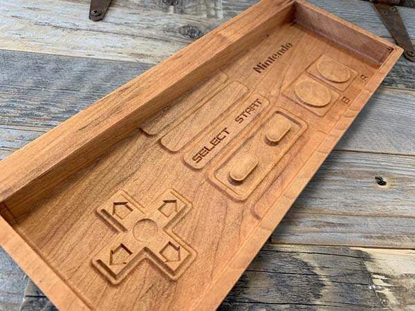Handmade Nintendo NES Controller Wooden Valet Tray with Optional Personalization