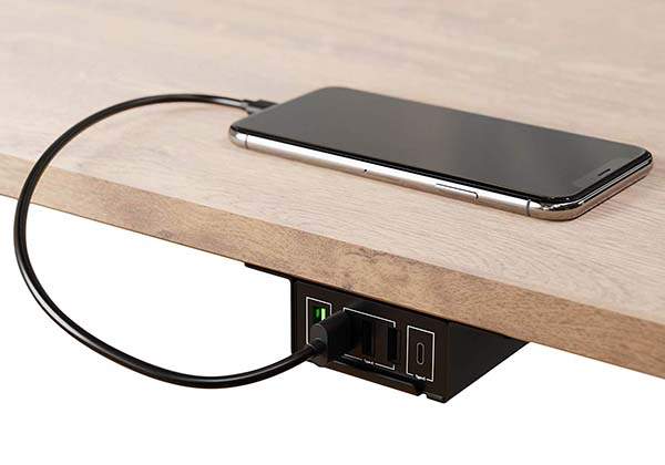 HumanCentric Under Desk USB Charging Station with USB-C Port and QC 3.0